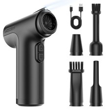 130000RPM Compressed Air Duster with LED Light, 7500mAh Super Power Electric ...