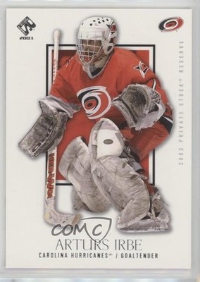 2002-03 Pacific Private Stock Reserve Retail Arturs Irbe #17 0m8e