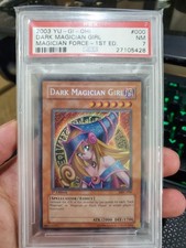 2003 YU-GI-OH! MFC-MAGICIAN'S FORCE 1ST ED #000 DARK MAGICIAN GIRL PSA 7