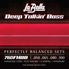 La Bella 760FHBB "Beatle" Bass Stainless Flatwound Strings 50-100