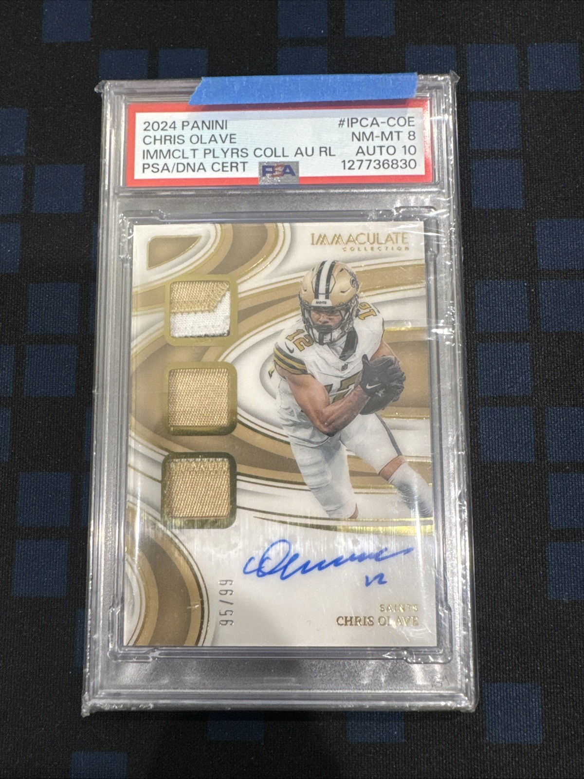 Chris Olave Panini 2024 Immaculate Auto Patch 54/99 Saints IPCA-COE