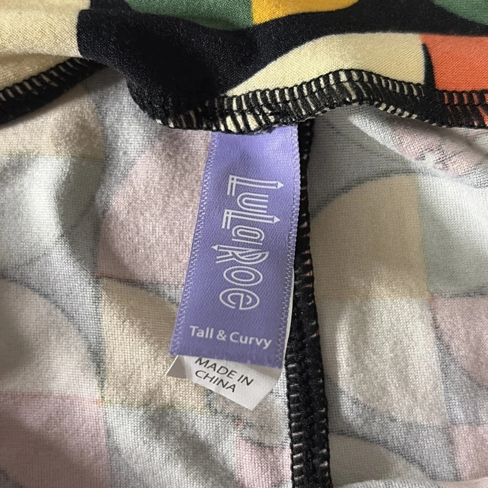 LuLaRoe Navidad Vacaciones Patchwork Leggings Talla TC (12-18) Nuevos Sin Etiquetas Foto 3 de 4