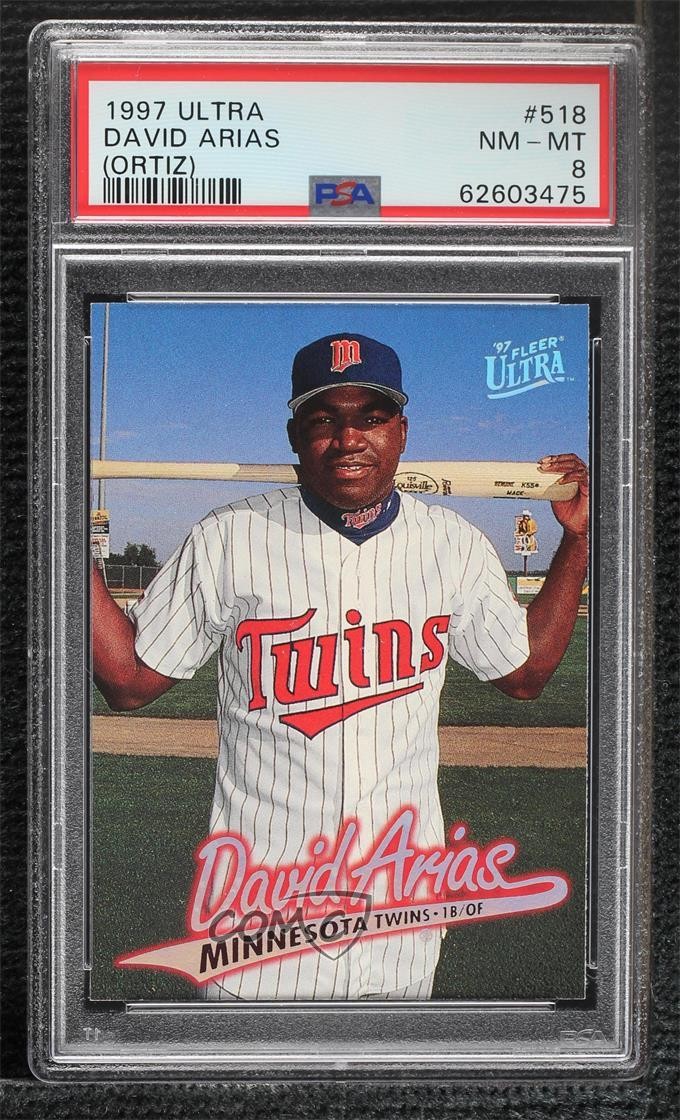 1997 Fleer Ultra David Ortiz (David Arias on Card) #518 PSA 8 Rookie RC HOF 0f8