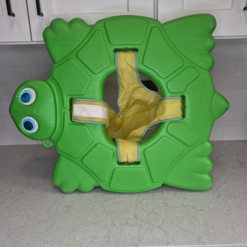 Coleco Mr Turtle Vintage Hard Plastic Baby Pool Float Green Kids