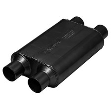Flowmaster 40 Universal Chambered Muffler 2.50 Dual In Out Aggressive Sound Flowmaster 40 Universal Chambered Muffler 2.50 Dual In Out Aggressive Sound