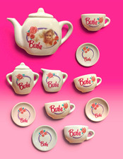 1992 Barbie China Tea Set Complete 13 Piece Mattel Chilton Toys Miniature