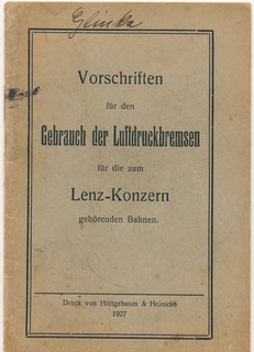Original! 1927 Air Brake Regulations