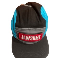 Jawsome is removable patch attach boys Blue Black Adjustable Strap Cap