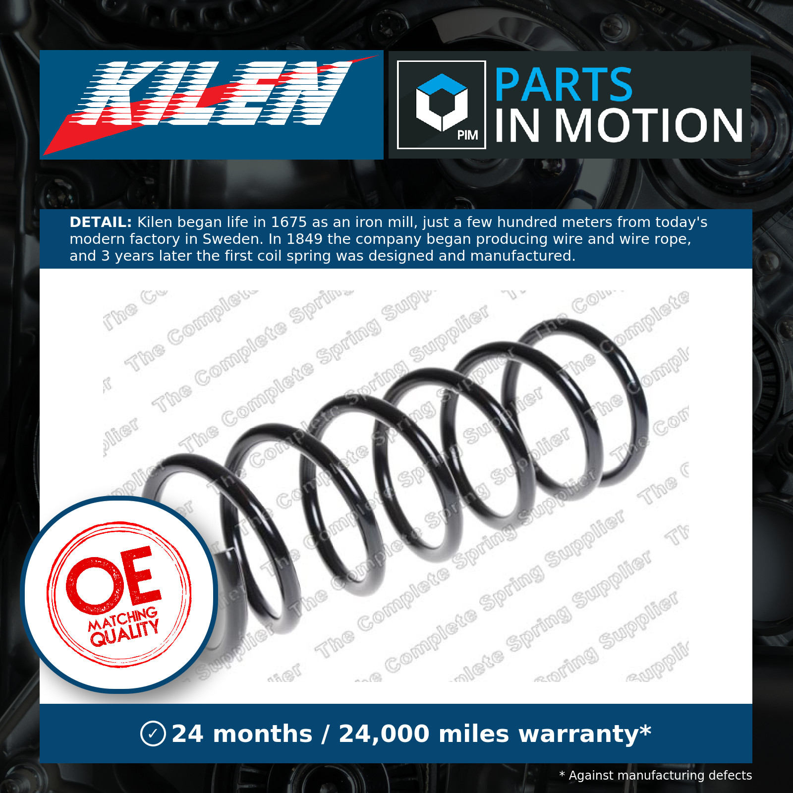 Coil Spring fits VOLVO V70 Mk3 1.6D Rear 09 to 15 Suspension Kilen 31202528 New - Image 5