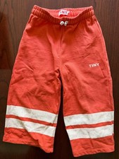 TINY COTTONS, Stripes Logo Sweatpant, Orange, Size 4YR