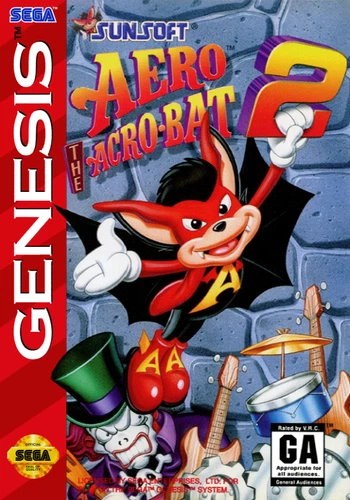 Aero The Acro Bat 2 (Usa) Sega Genesis 2"X3" Pin Button Badge