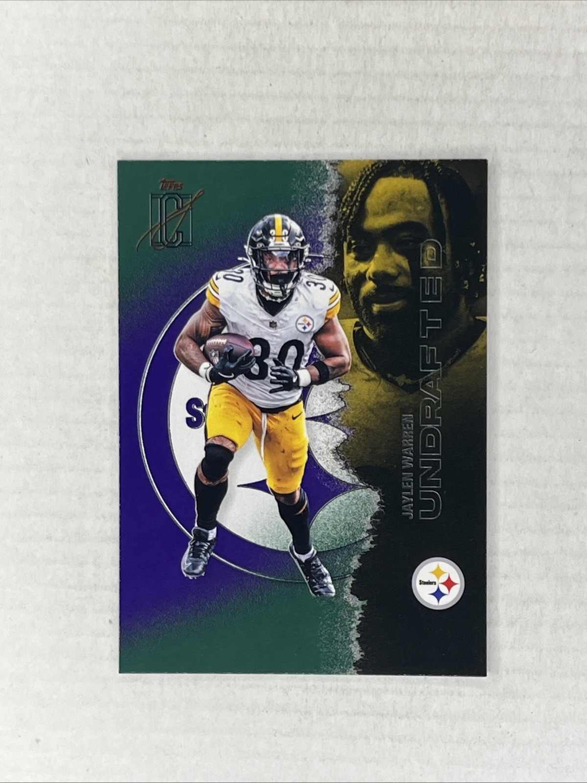 2025 Topps Signature Class - Jaylen Warren Green & Purple #45 Steelers
