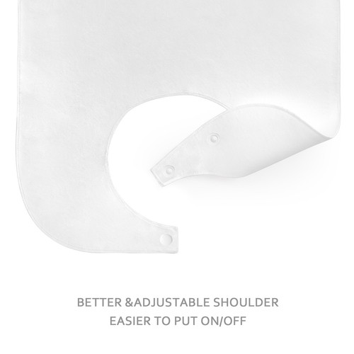 Washable Adult Bibs for Eating Waterproof Clothing Protector 30"X18" 4 Pack - Afbeelding 3 van 5