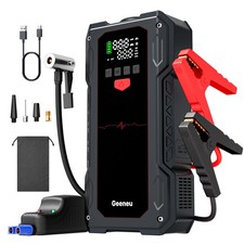 Geeneu 6000A Jump Starter with Air Compressor Portable 12V Car Battery Booster