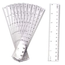 AIEX Ruler, 10 Pack Clear Plastic 15cm/6 Inch Drafting Tools, Transparent