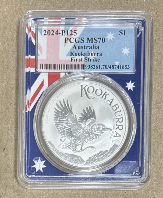 Australian Kookaburra MS 70 Graded PCGS Certified Silver Bullion