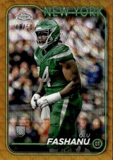 2024 Topps Chrome #238 Olu Fashanu Gold Wave Refractor #/50