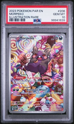 Pokemon Morpeko Par En-paradox Rift 206/182 Illustration Rare PSA 10
