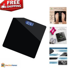 Modern Black Digital Scale with Instant Readings  Multi-Unit Display Options
