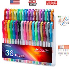36 Colors Gel Pens Set for Adult Coloring Books, Colored Gel Marker with 40 ...
