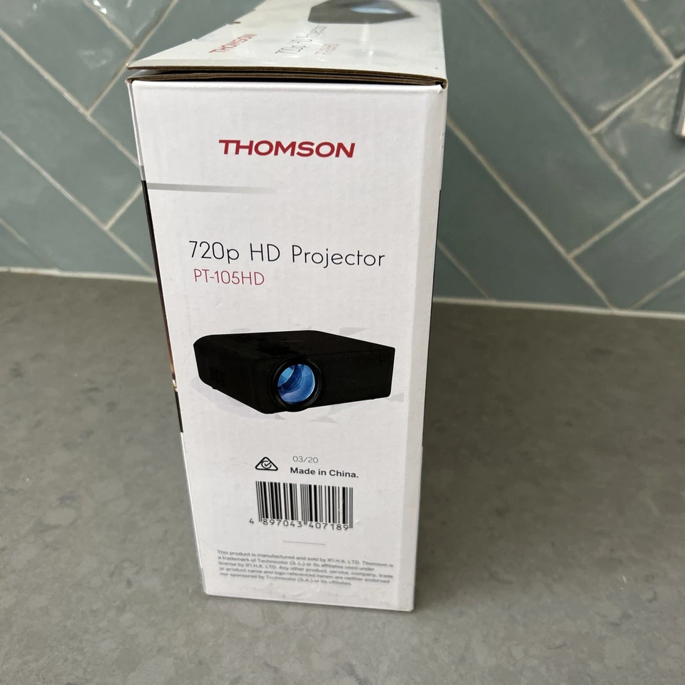 Thomson 720P Full HD Projector New In Box (PT-105HD) built-in speaker USB playbk - Image 3 of 4