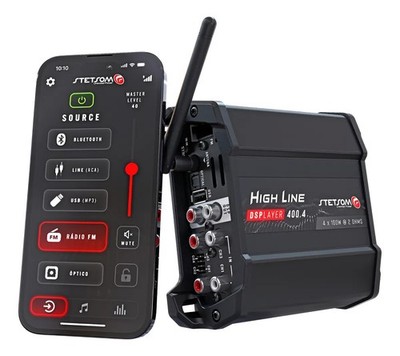 Stetsom HL400.4 DS Player 2 Ohm 4 Kanäle Bluetooth Verstärker mit DPS BT