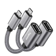 USB to Micro USB Adapter Unidirectional Micro USB Male to USB A Female 2 Pack