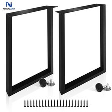 Heavy Duty Set of Steel 28" Black Table Legs Industrial Country Style