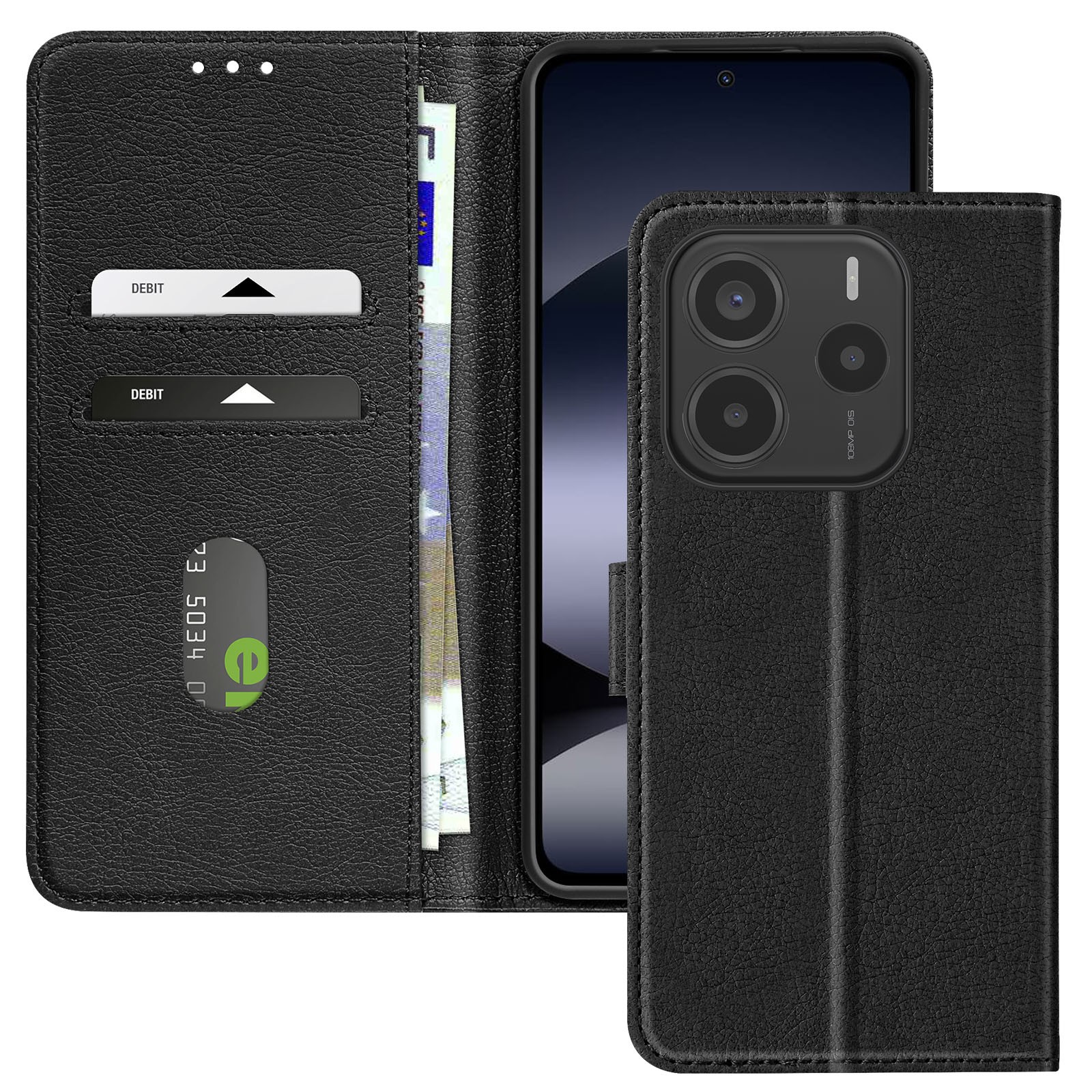 Coque Xiaomi Redmi Note 14 5G Avizar étui rabat antichoc et support horizontal