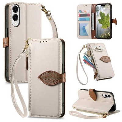 Für Samsung S26 S25 S24 S23 S22 S21 Ultra Case Lederen Reißverschluss Klapphülle