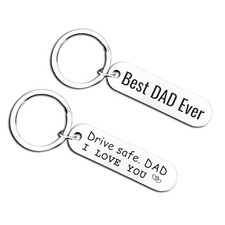 Drive Safe Dad Keychain I Love You Dad Gifts from Daughter or Son Father's Day