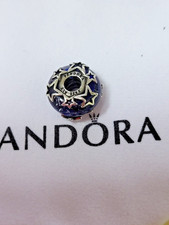 Charm  PANDORA Verre de Murano GALAXIE ETOILES argent 925 poinçons  PANDORA ALE