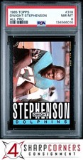1985 TOPPS ALL PRO #318 DWIGHT STEPHENSON DOLPHINS HOF PSA 8