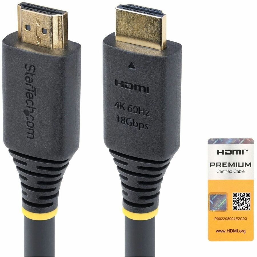 Высокоскоростной кабель HDMI StarTech длиной 20 футов 6 м сертифицированный по стандарту Premium hdmi2cable4k6020f 6890₽