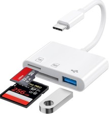 USB C SD Card Reader for Iphone 17/16/15 Series, USB C to Micro SD Memory Card A