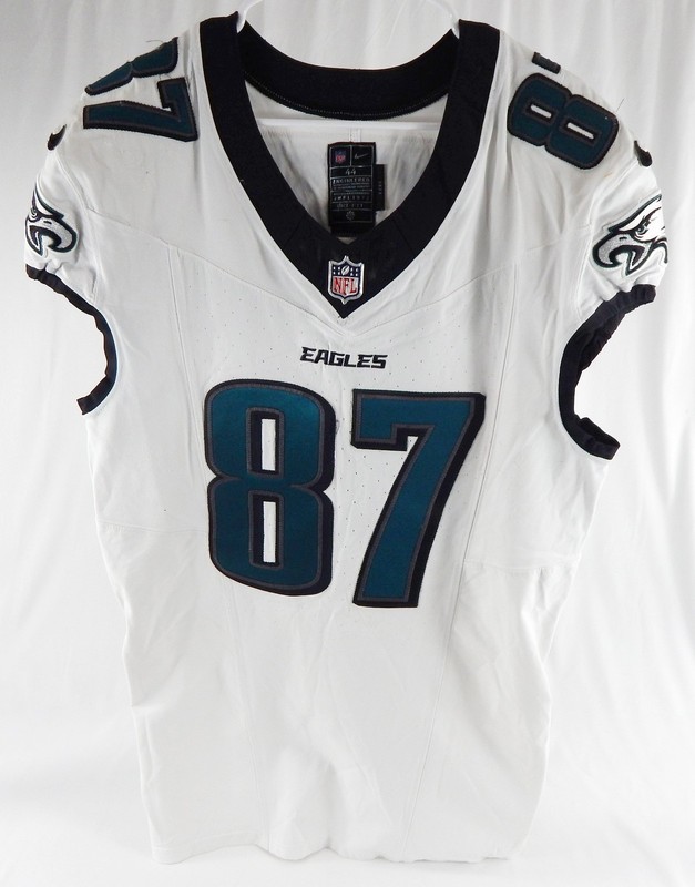 2023 Philadelphia Eagles Nick Muse #87 Game Used White Jersey 44 967