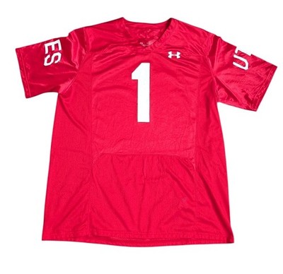 Under Armour Utah Utes NCAA Trikot #1 Rot XXL Selten Kostenloser Versand 