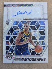 2023-24 Panini Mosaic - Rookie Autographs Mosaic Isaiah Wong White Prizm /25