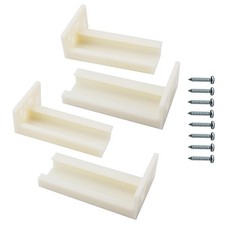 R 7265 Drawer Track Back Plate, 3/8 in. x 1 in., Plastic, Left 2 Pairs, Beige