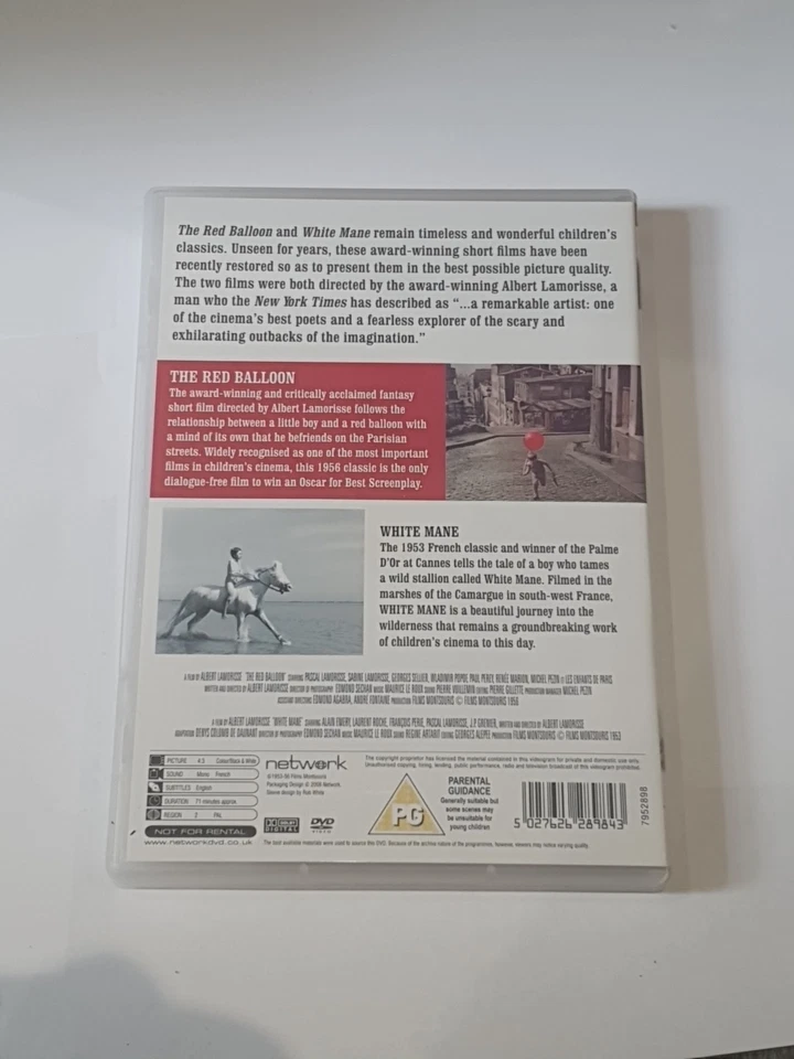 The Red Balloon/White Mane (DVD, 2008) - Image 2 of 2