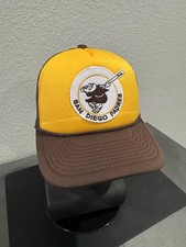 RETRO CLASSIC SAN DIEGO PADRES LOGO ADULT FOAM TRUCKER SNAPBACK HAT NEW
