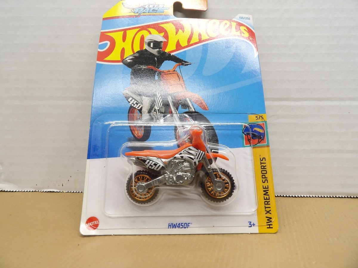 Hot Wheels HW450F Orange 1:64 Diecast Dirt Bike HW Xtreme Sports
