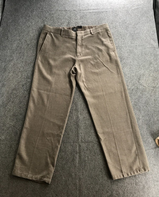 H&M Trouser Pants Mens 38 Relaxed Fit Straight Dress Trousers Tan Brushed Finish