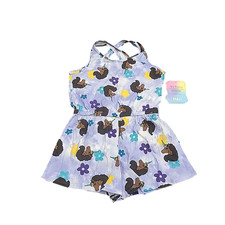 Afro Unicorn Girls Everyday Romper Small Size 6/7 Purple Printed One Piece