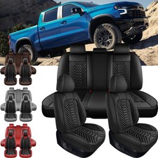 For 2007-2021 Chevy Silverado Gmc Sierra 1500 5-seat Cover Full Set Leather Pad