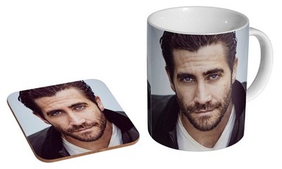 Jake Gyllenhaal Gesicht - Kaffee-/Teetasse und Untersetzer Geschenkset