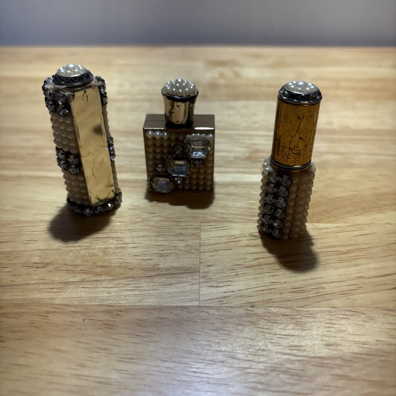 Vintage 1950S Lipstick Perfume Lighter Set
