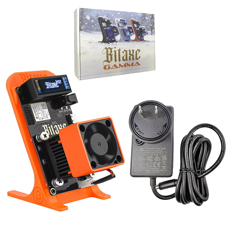 Bitaxe Gamma 601 Open Source 1.2TH/S BTC Miner 2.4G WiFi Low Power w/ PSU