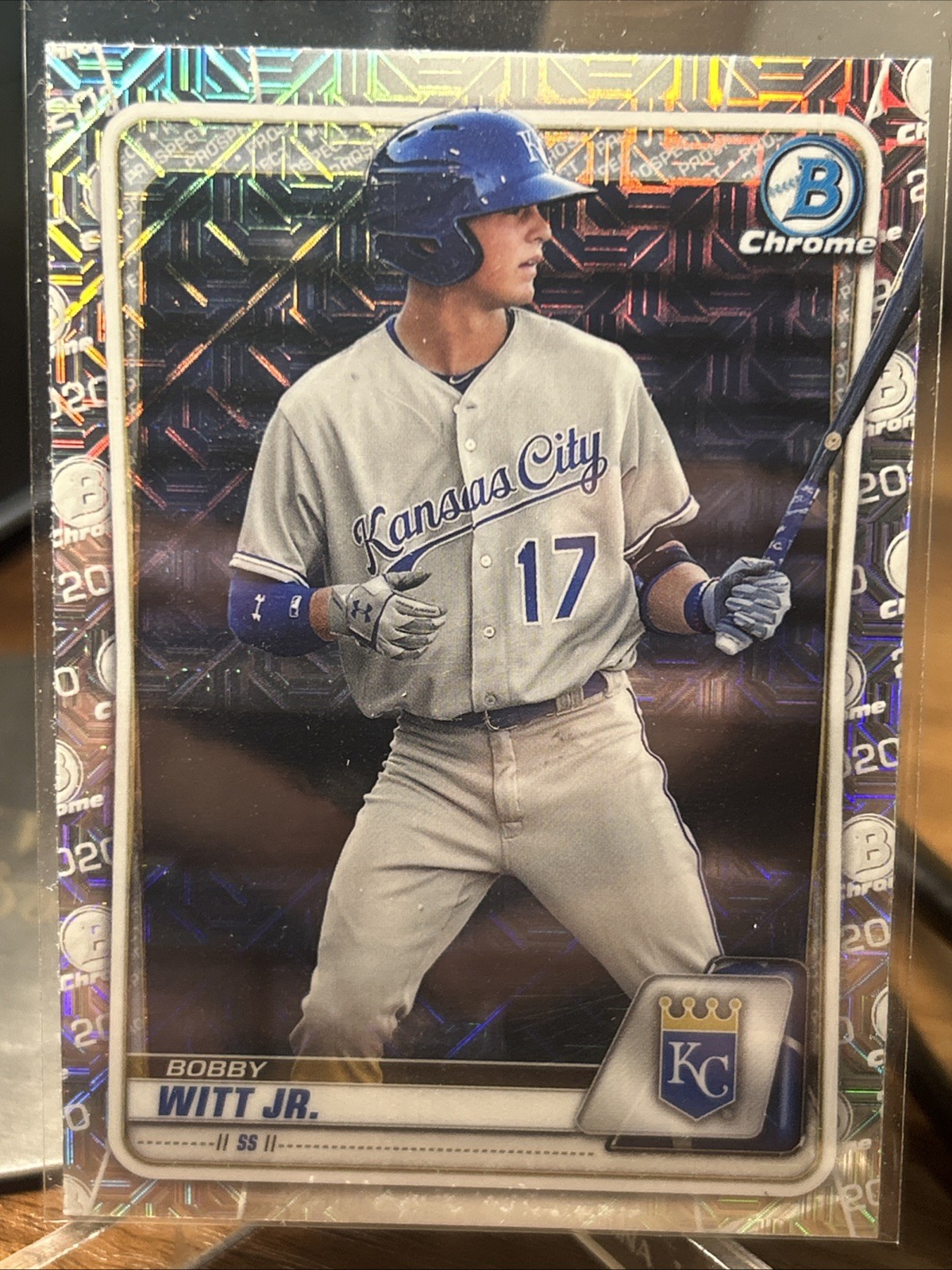 2020 Bowman Chrome Mega Bobby Witt Jr. Rookie RC Mojo Refractor Royals #BCP-160