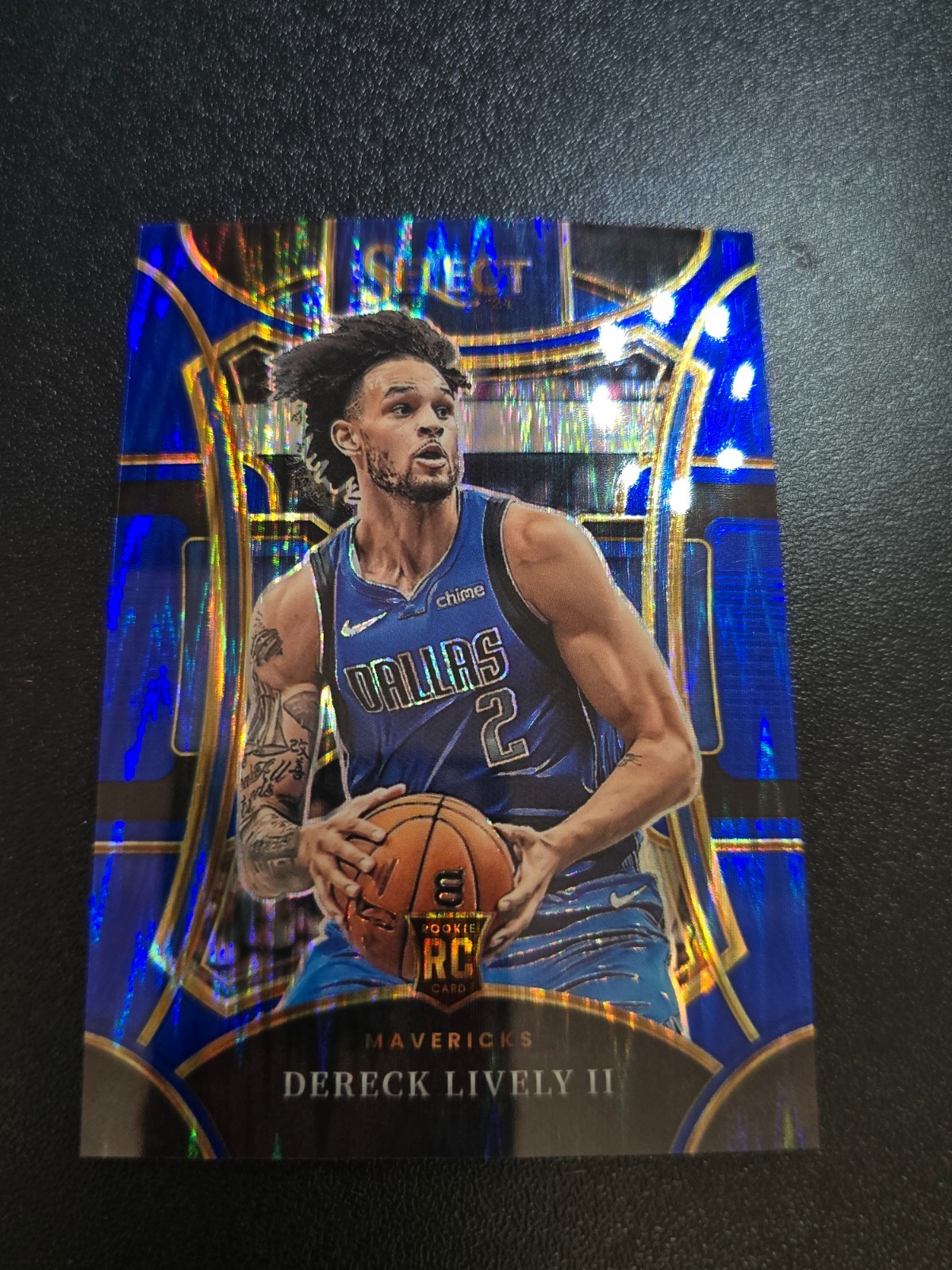 2023-24 Panini Select - Mezzanine Level-Blue Flash Prizm /99-RC Dereck Lively